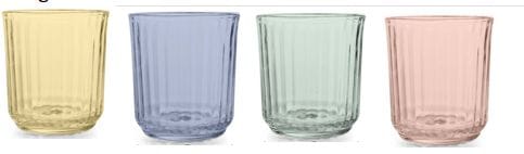 LIBBEY Panello Mixed Colour Rocks Glass Set, 4-pk I2