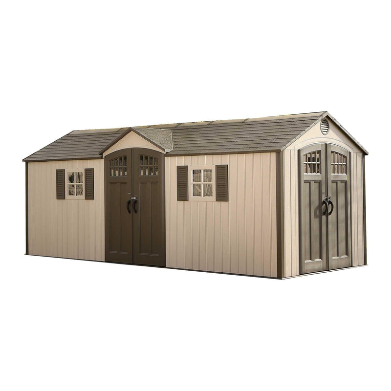 Lifetime Outdoor Storage Shed with Dual Side Entry, 20 x 8-ft X1