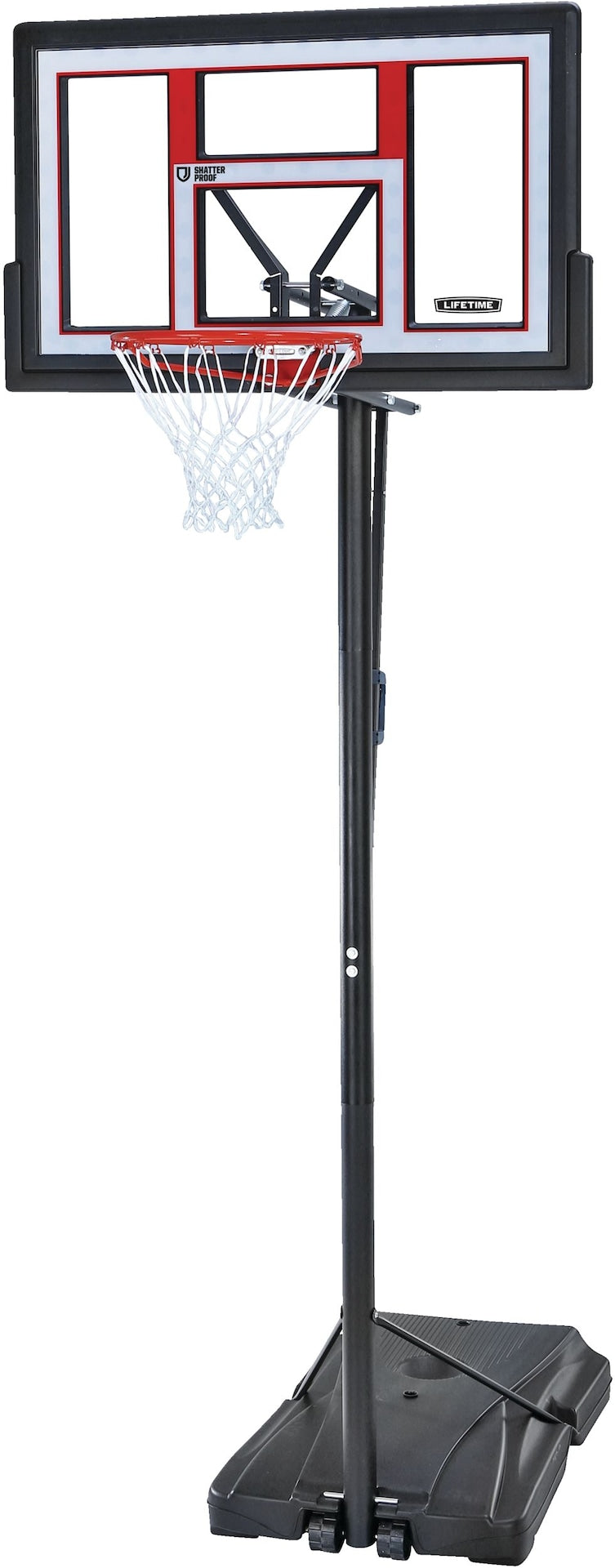 Lifetime Portable Adjustable Basketball Backboard, Hoop & Net System, 50-in B9