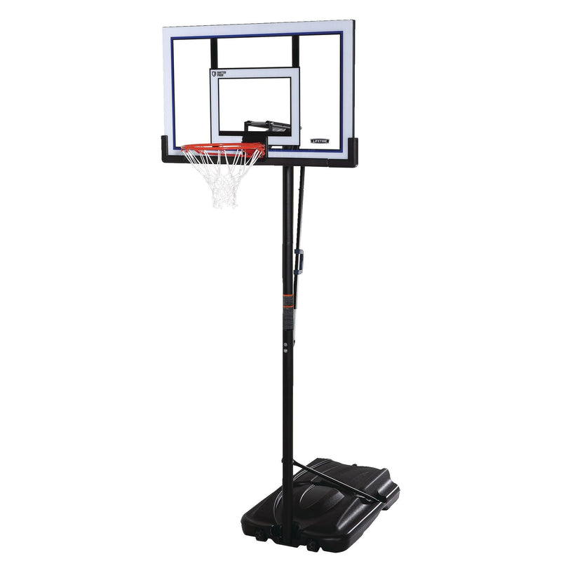 Lifetime Portable Adjustable Basketball Backboard, Hoop & Net System, 52-in G1
