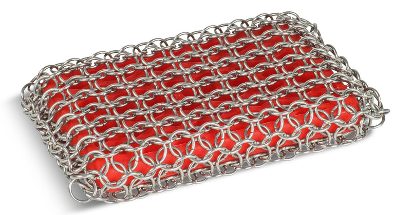Lodge Dishwasher-Safe Cast Iron Scrubbing Pad, Red E9