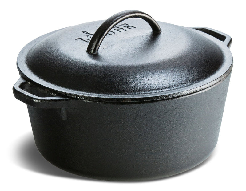 Lodge Seasoned Cast-Iron Dutch Oven, 5-qt X0
