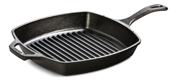 Lodge Seasoned Cast-Iron Grill Pan, 10.5-in (26 cm) O7