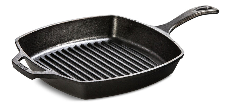 Lodge Seasoned Cast-Iron Grill Pan, 10.5-in (26 cm) O7
