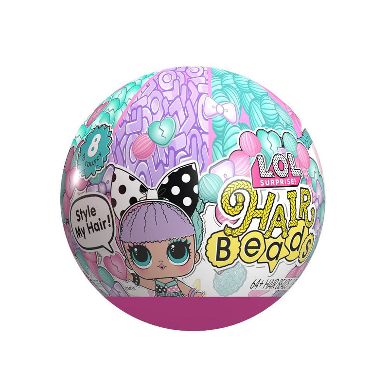 L.O.L. Surprise Hair Beads Tots with 60+ Hair Beads, Collectible Doll, Assorted, Ages 4+ T9