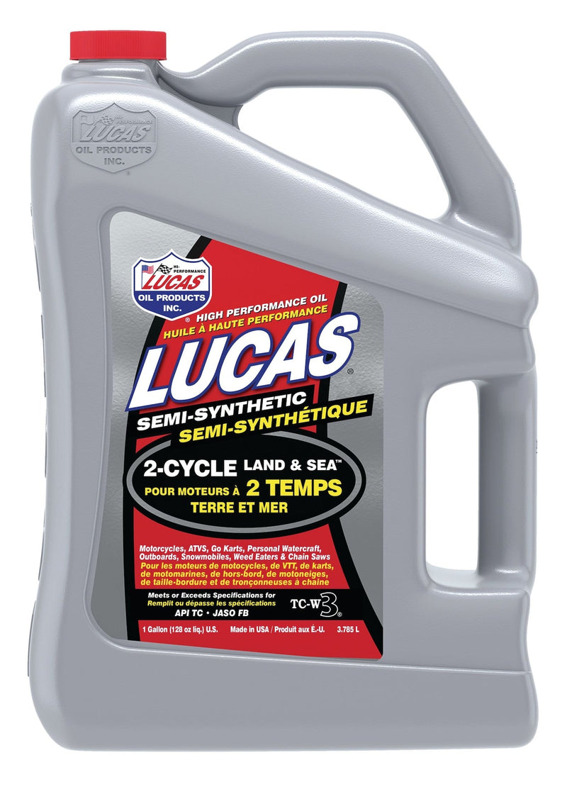 Lucas Oil 2-Stroke Semi-Synthetic Land & Sea Oil, 3.87-L L4