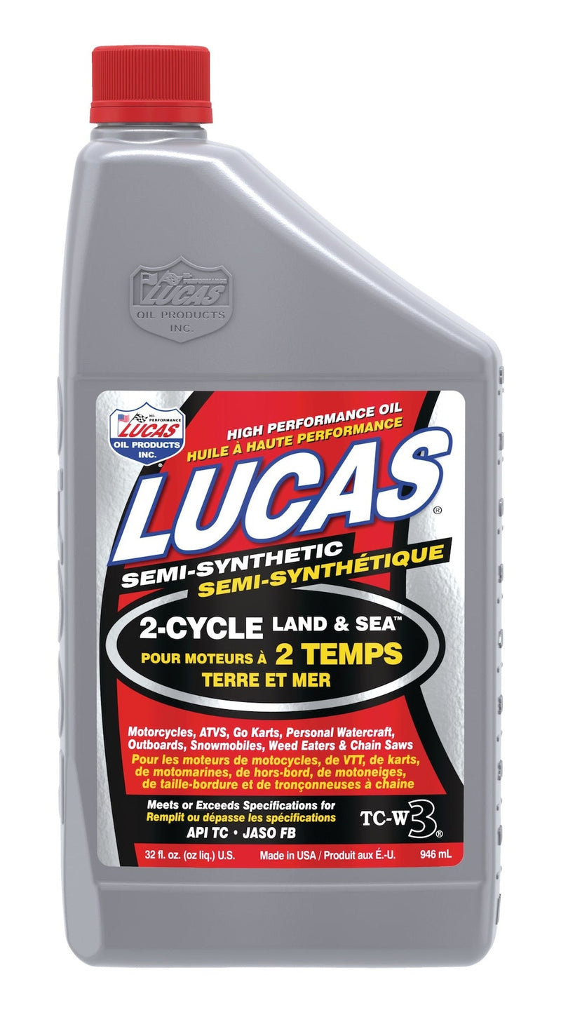 Lucas Oil 2-Stroke Semi-Synthetic Land & Sea Oil, 946-mL M5