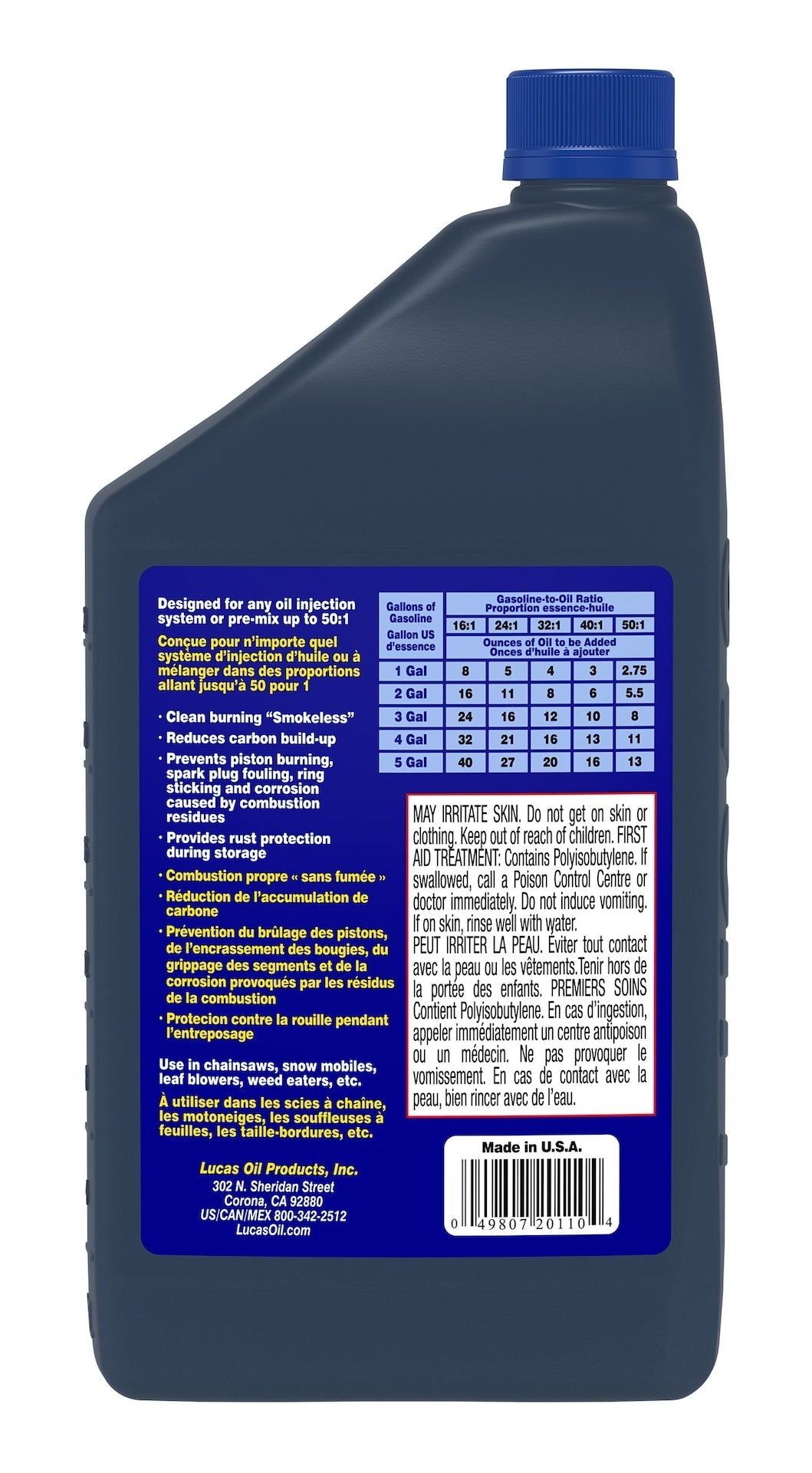 Lucas Oil 2-Stroke Semi-Synthetic Oil, 946-mL