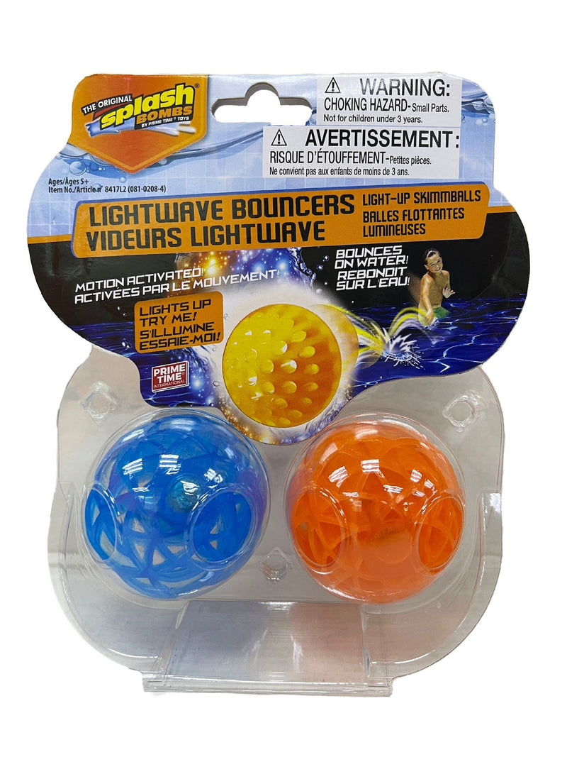 Luminator Light-Up Skim Ball Game, Multi-Coloured, 2-pk, Ages 5+, for Beach/Pool Fun Activities V4