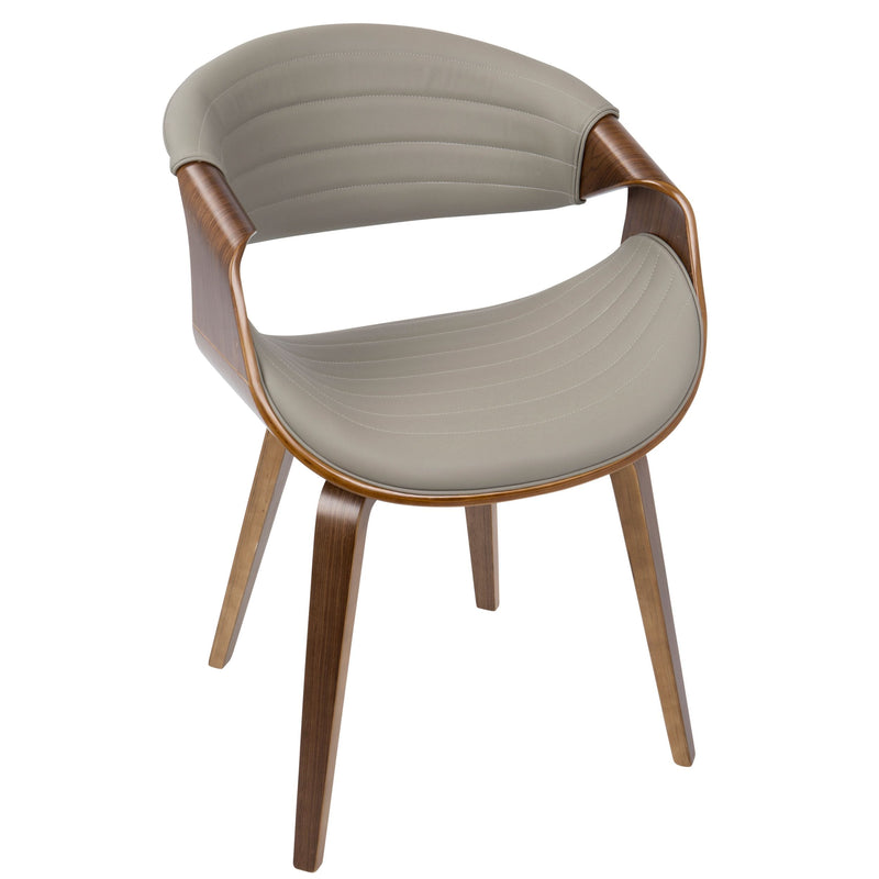 Lumisource Symphony Faux Leather Dining/ Accent Chair, Grey V9
