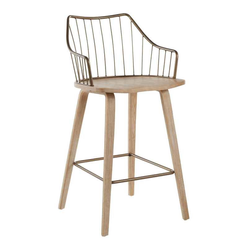 Lumisource Winston Fixed-Height Counter Stool, Wood, 26-in Q6