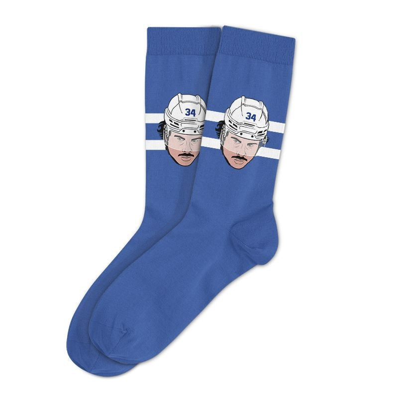 Major League Socks NHL Toronto Maple Leafs Auston Matthews "Sockey" Crew Socks, Adult, One Size M5