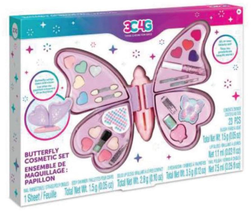 Make It Real All-in-One Butterfly Cosmetic Case for Ages 8+ W4