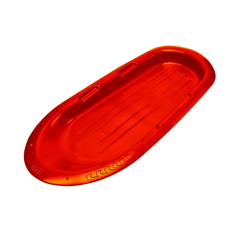 Manitou-X Kids' 2-Person Lightweight Plastic Winter Snow Sled/Toboggan with Grips G8