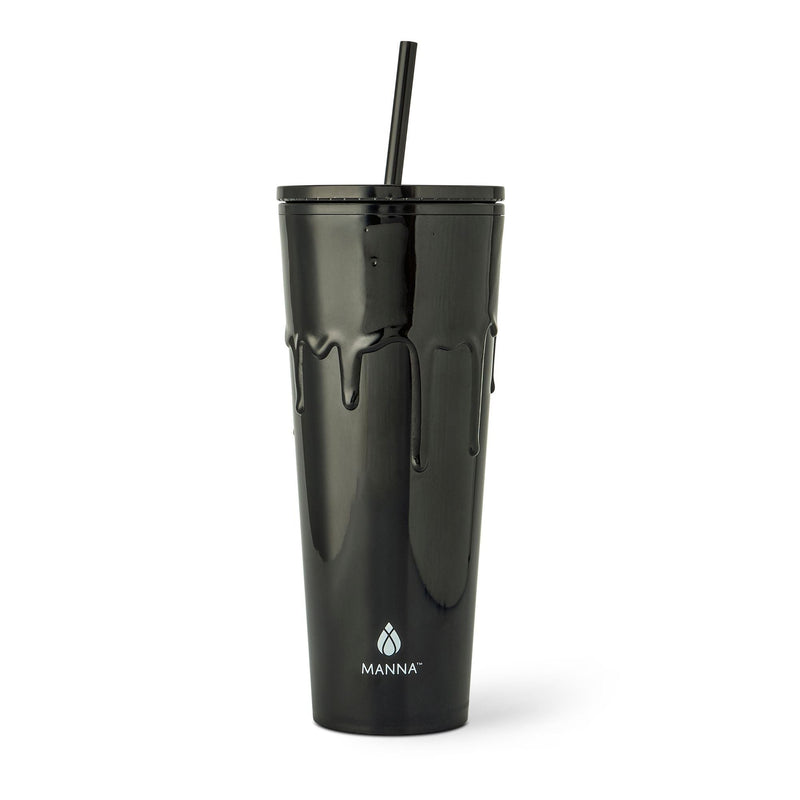 Manna 710-mL BPA-Free Black Slime Drip Textured Tumbler Q7