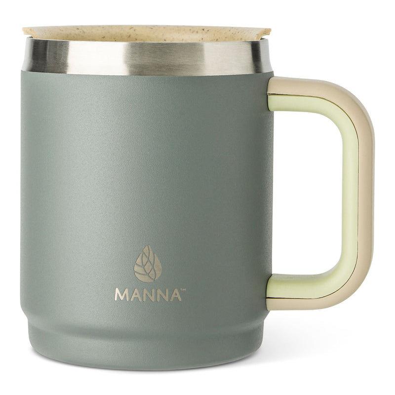 Manna Boulder Eco Stainless Steel Insulated Mug, 14-oz, Midnight, with Handle Y9