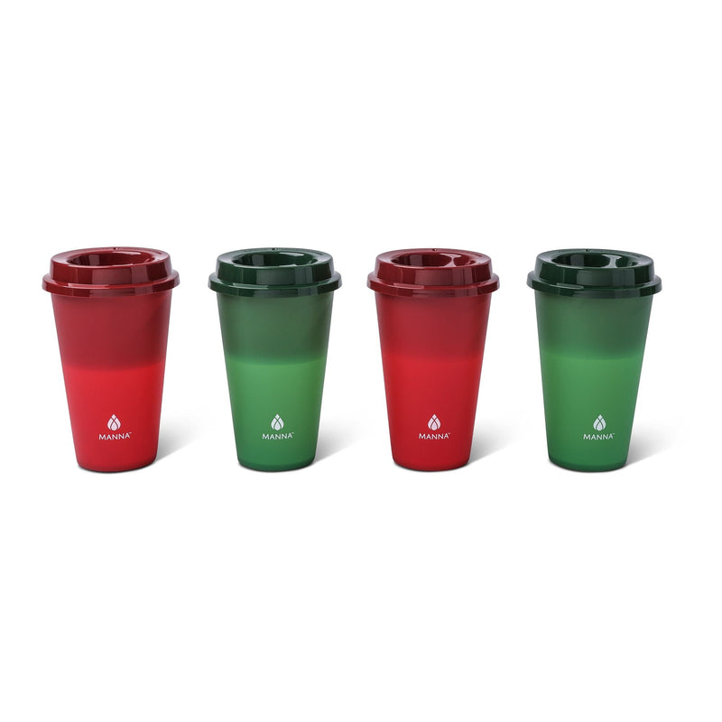 Manna Hot Colour Changing Cups with Lids, 16-oz, 4-pk W4