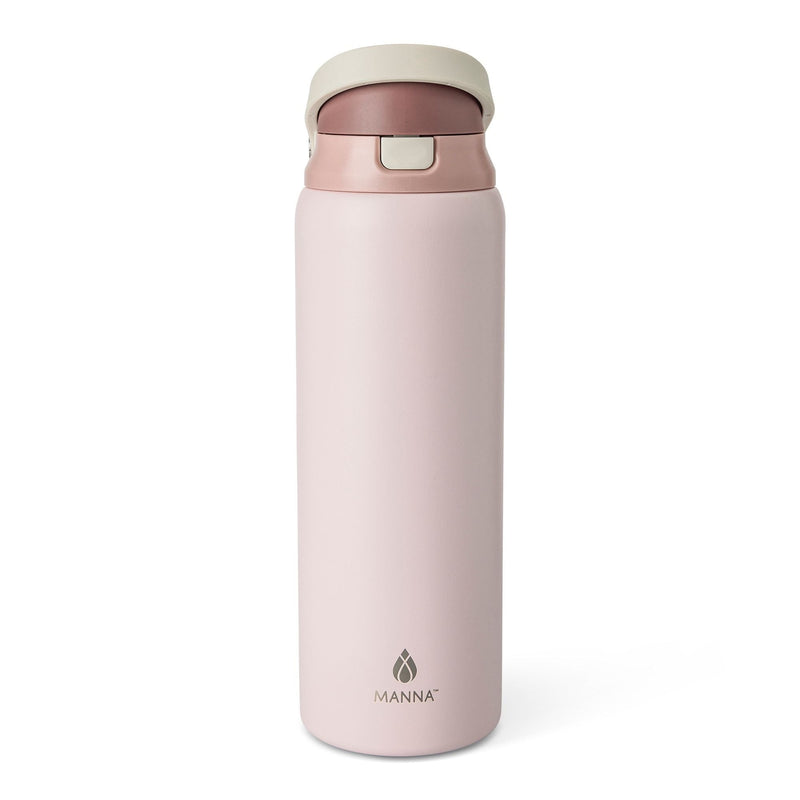 Manna Hydra Stainless Steel Insulated Bottle, 32-oz, Assorted Colours, with 2-in-1 Lid L1