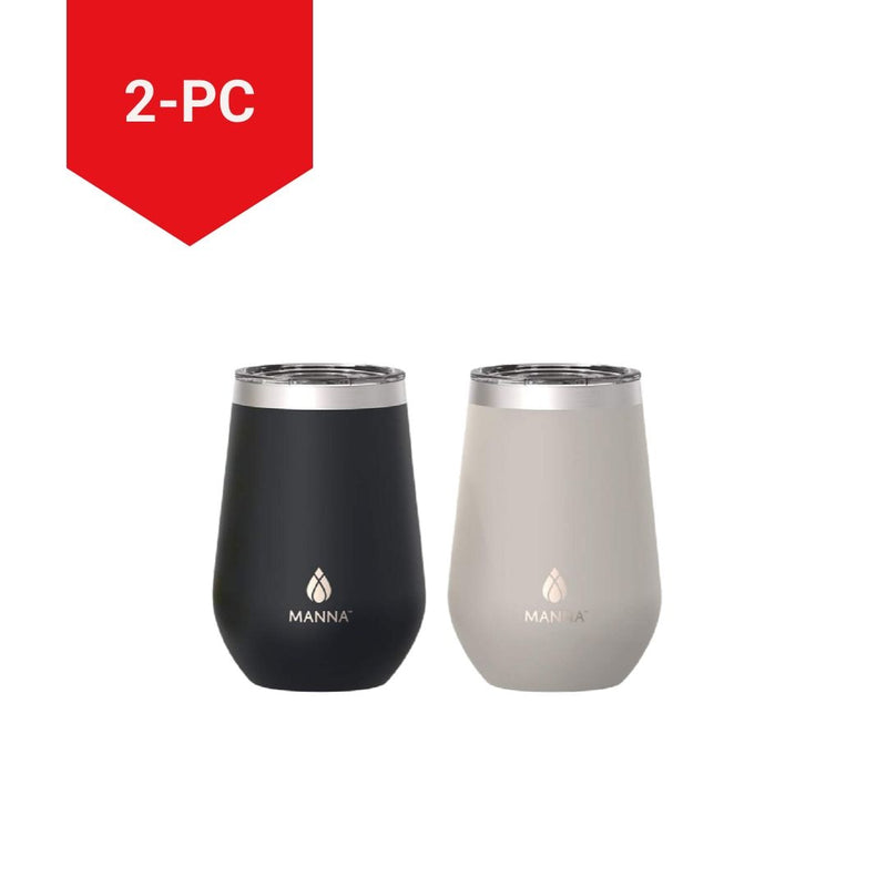 Manna Insulated Stainless Steel Tumbler, 12-oz, 2-pk, with Lid I2
