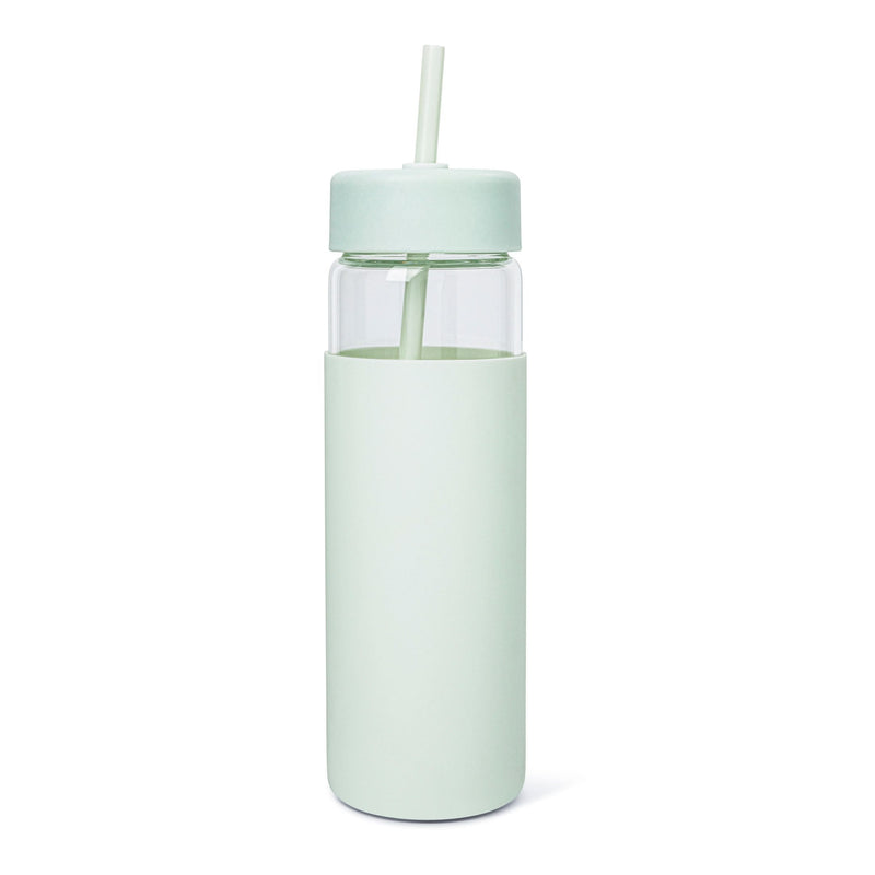 Manna Swing Glass Tumbler with Straw, 24-oz, Assorted Colours D8