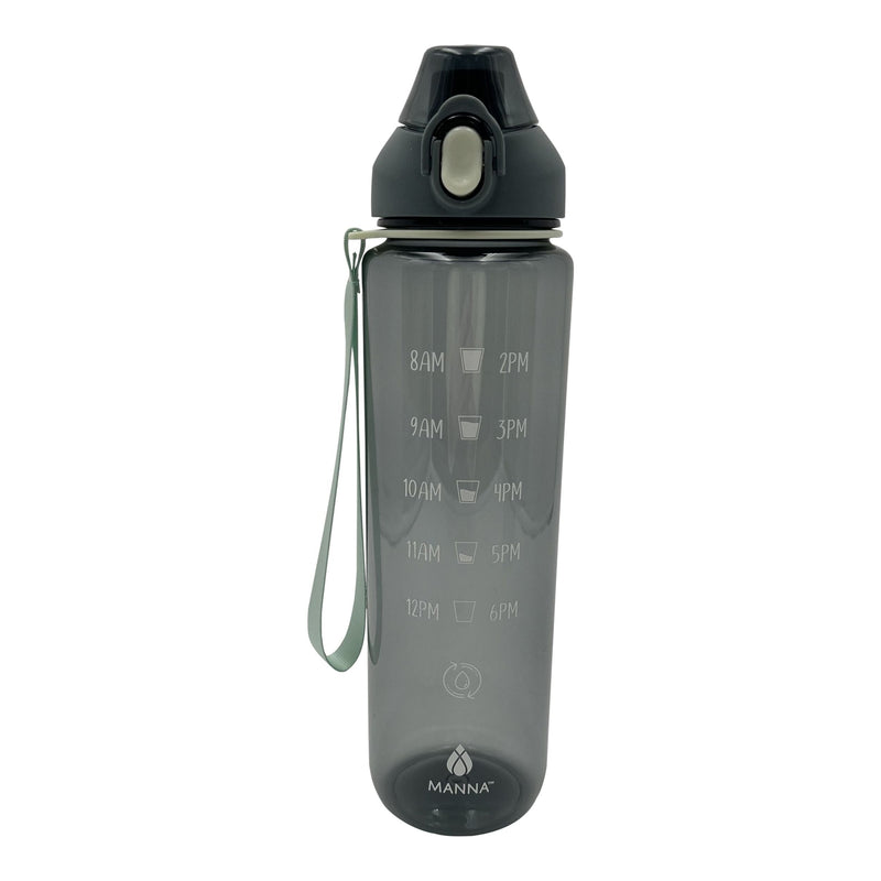 Manna Timex Motivational Water Bottle with Wrist Strap, 34-oz, Assorted Colours U0