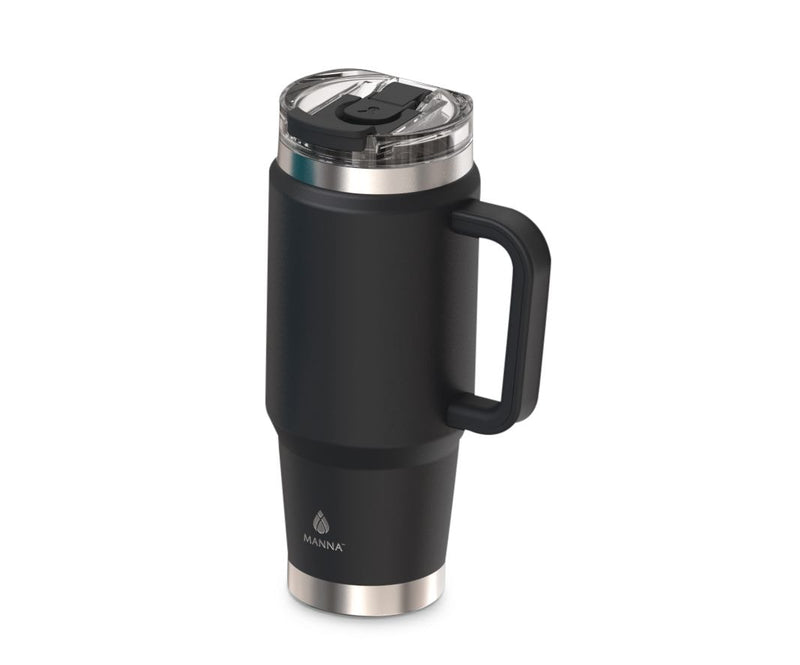Manna WFH Stainless Steel Insulated Travel Mug with Dual-Function Lid, 32-oz O3