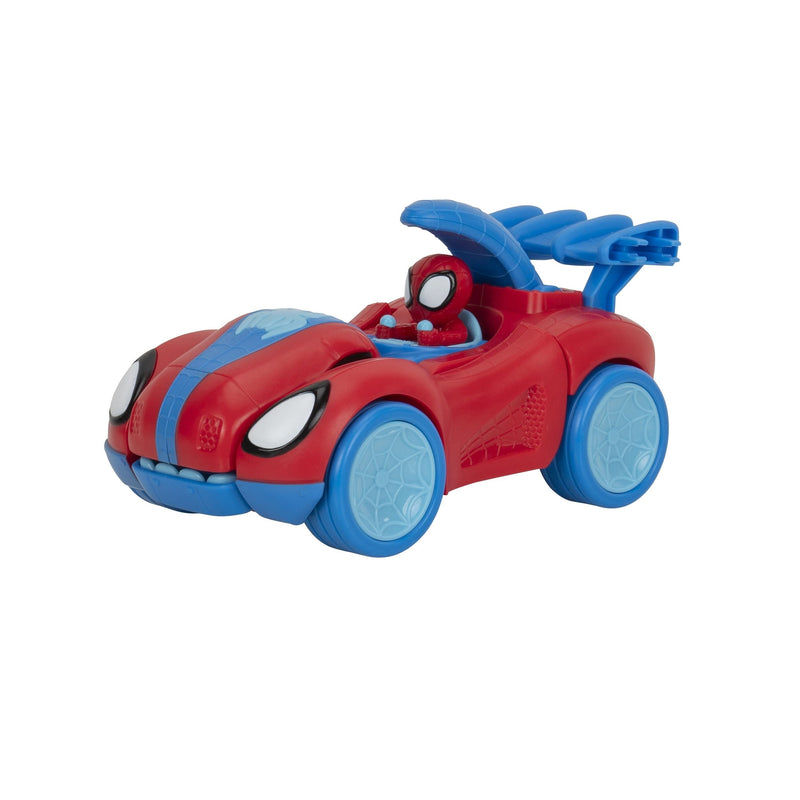 Marvel Spidey & His Amazing Friends Spidey-Rex Racer Vehicle, 2-in-1, Darts Included, Ages 3+ T5