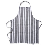 Master Chef Adjustable Stripped Apron for Cooking, Black & White, One Size