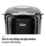 MASTER Chef Bread Maker with 12 Digital Functions, Black, 2lb