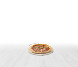 MASTER Chef Ceramic Round Pizza Stone & Serving Rack, 15-in