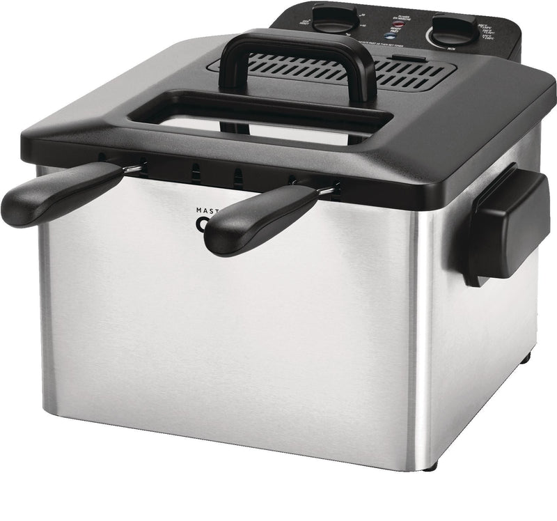 MASTER Chef Deep Fryer with 2 Basket Capacity, Stainless Steel, 4.5-L J8