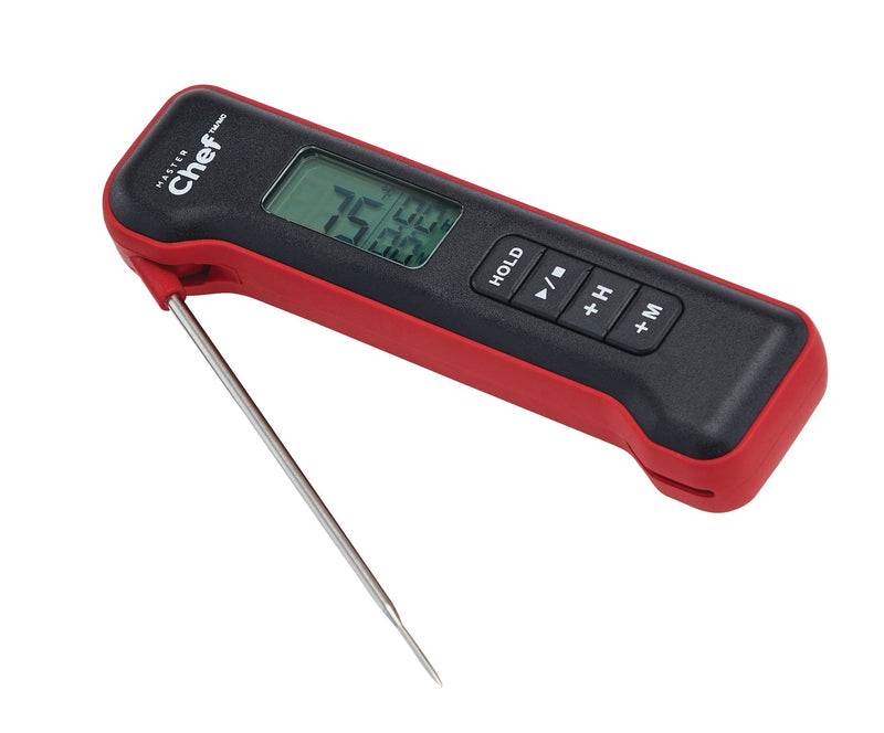 MASTER Chef Digital Folding BBQ Food & Meat Thermometer with Stainless Steel Probe F1
