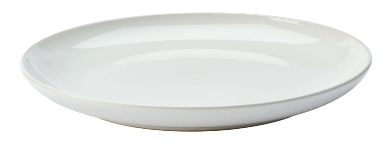 Master Chef Essential Coupe Stoneware Dinner Plate, 1-pc, Bright White D5