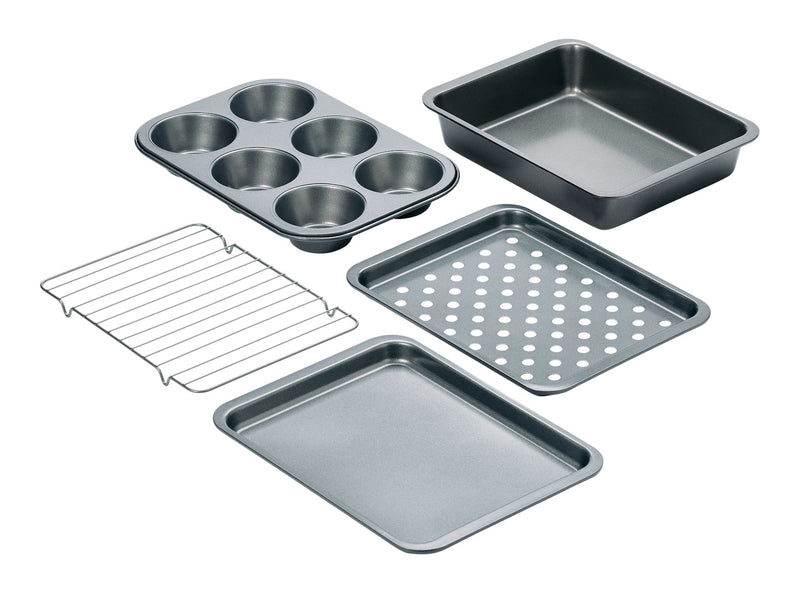 Master Chef Grey Non-Stick Toaster Oven Bakeware Set, 5-pc U8