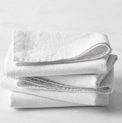 Master Chef Kitchen Cotton Flour Sac Towels, White, 4-pk W3
