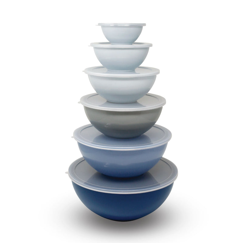 MASTER Chef Mixing Bowl Set with Lids, Blue, 12-pc X1