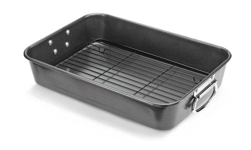 MASTER Chef Multi-Purpose Roaster with Rack, Dishwasher Safe, 9-12 lb, 25.4 x 38cm B0