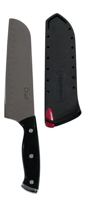 Master Chef Santoku Knife, High-Carbon Steel, 7-in T2
