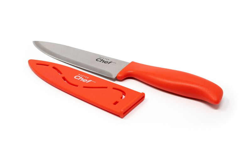 MASTER Chef Stainless Steel Knife with Sheath, 6-in, Assorted Colours A2