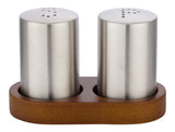 MASTER Chef Stainless Steel Salt & Pepper Shaker Set with Tray