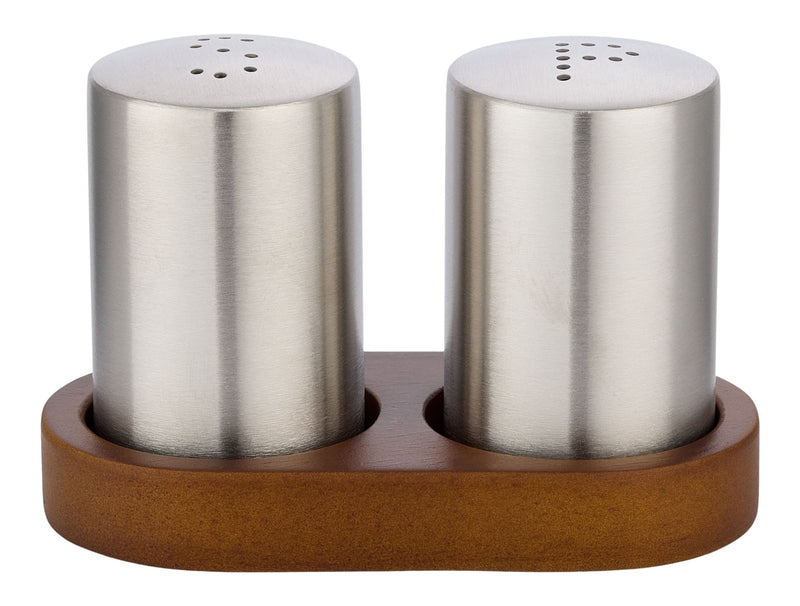 MASTER Chef Stainless Steel Salt & Pepper Shaker Set with Tray P7
