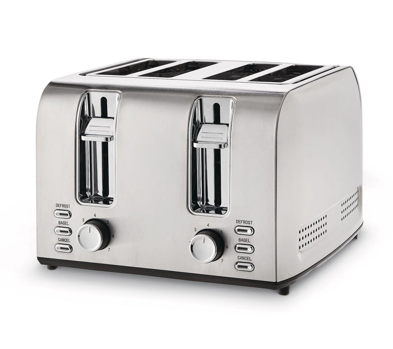 MASTER Chef Stainless Steel Toaster with 3 Settings, 4-Slice W5
