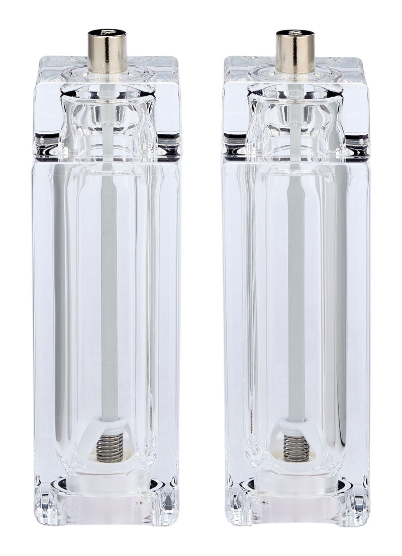 MASTER Chef Transparent Acrylic Salt & Pepper Grinder Set T0