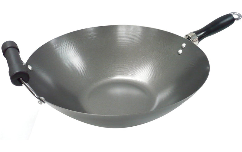 MASTER Chef Wok Stir Fry Pan, Black, 35.5cm Z8