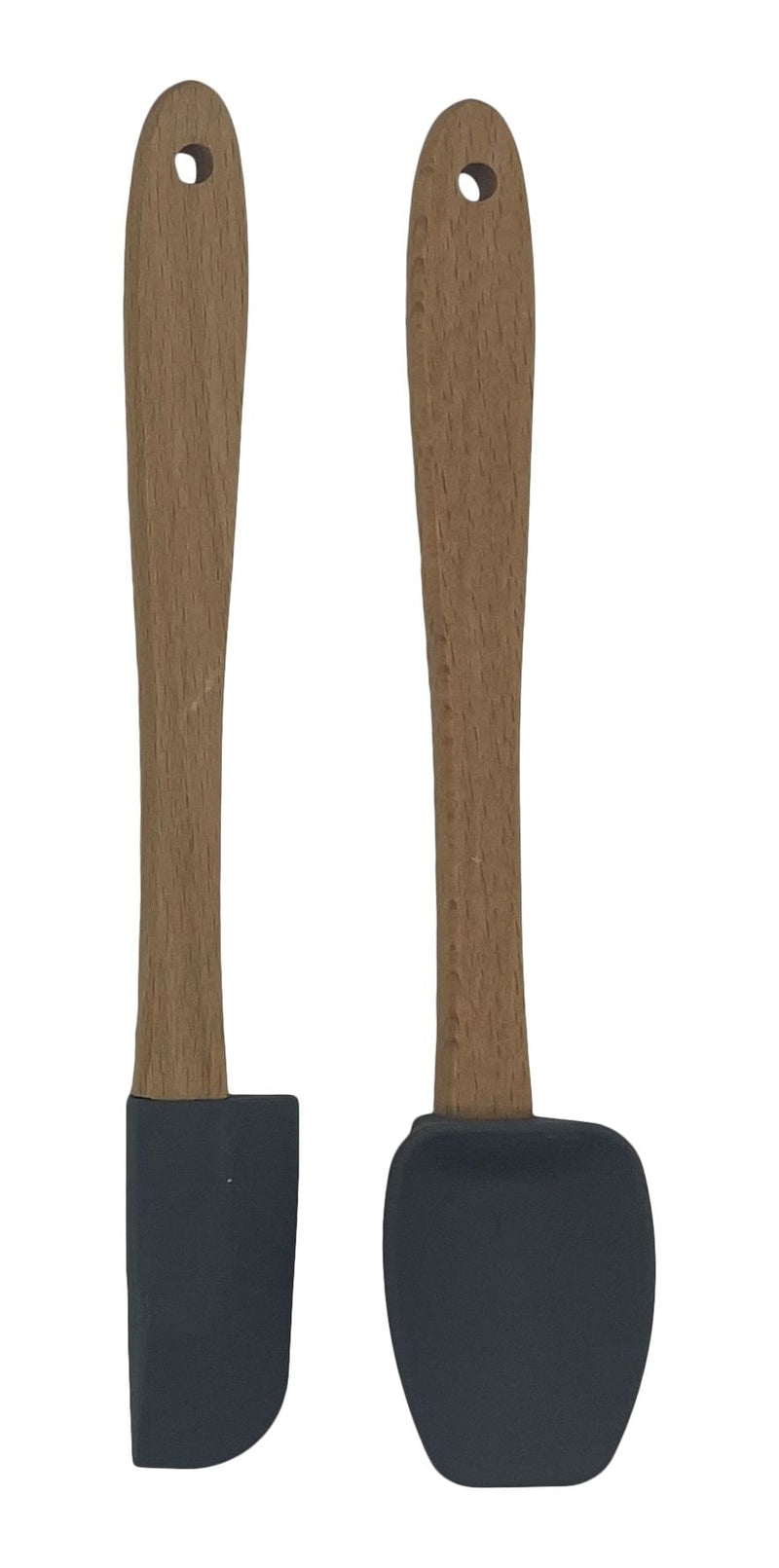 MasterChef Beechwood S2 Mini Kitchen Spatulas, Grey T1