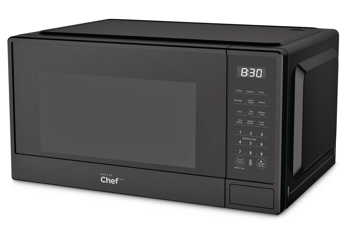 MasterChef Matte Microwave, Black, 1.1-cu-ft
