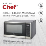 MasterChef Microwave, Stainless Steel, 1.3-cu-ft