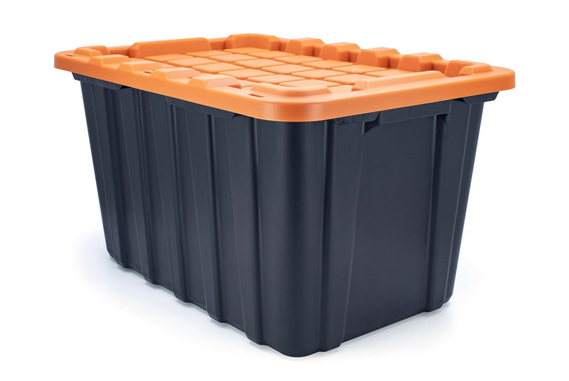 Mastercraft 102-L Heavy-Duty Orange/Black Storage Tote E4