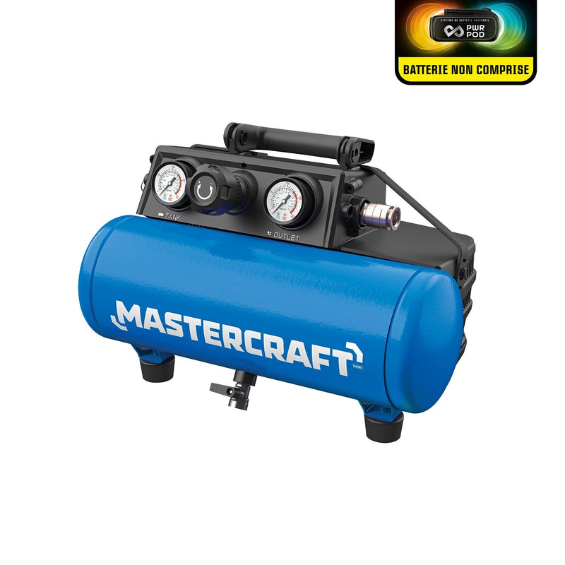 Mastercraft 20V Cordless 1-Gallon Air Compressor, Tool Only, PWR POD Compatible U8