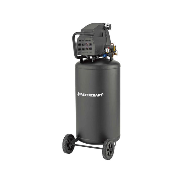 Mastercraft 26-Gallon Oil-Free Portable Vertical Air Compressor, Matte Black, 135 PSI, 1.8HP Z3